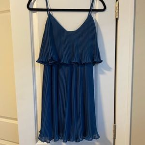 Pleated tiered cocktail dress